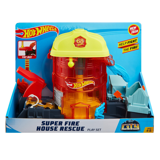 Poza cu HOT WHEELS CITY DELUX STATIA DE POMPIERI SUPER FIRE HOUSE