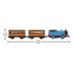 Poza cu THOMAS LOCOMOTIVA MOTORIZATA CU 2 VAGOANE ANNIE SI CLARABEL