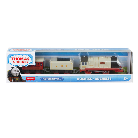 Poza cu THOMAS LOCOMOTIVA MOTORIZATA PERSONAJUL DUCELE CU 2 VAGOANE SI ACCESORII