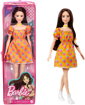 Poza cu PAPUSA BARBIE FASHIONISTA SATENA CU ROCHITA PORTOCALIE CU BULINE