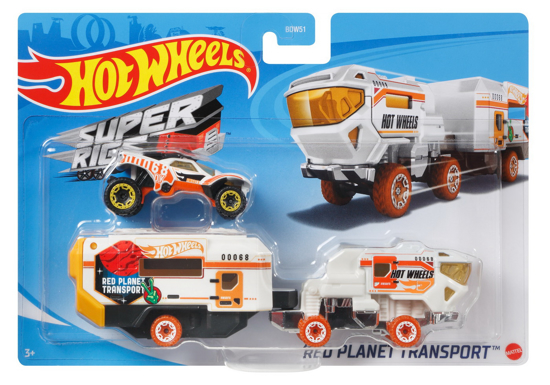 Poza cu SET CAMION SI MASINA SPORT HOT WHEELS RED PLANET TRANSPORT