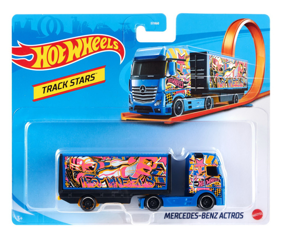 Poza cu HOT WHEELS CAMION MERCEDES-BENZ ACTROS ALBASTRU