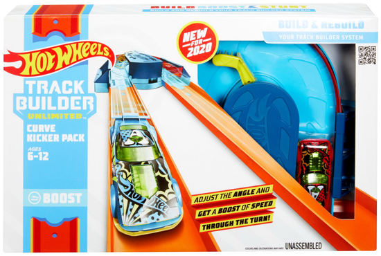 Poza cu HOT WEELS TRACK BUILDER ELEMENTE PISTA CURBA CU BOOSTER