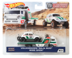 Poza cu HOT WHEELS TRANSPORTATOR WIDE OPEN CU MASINUTA VOLKSWAGEN BAJA BUG SCARA 1:64