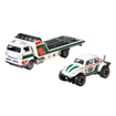 Poza cu HOT WHEELS TRANSPORTATOR WIDE OPEN CU MASINUTA VOLKSWAGEN BAJA BUG SCARA 1:64