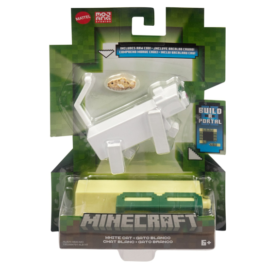 Poza cu MINECRAFT CRAFT A BLOCK FIGURINA WHITE CAT 8CM