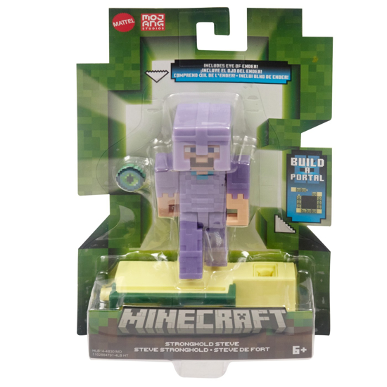 Poza cu MINECRAFT CRAFT A BLOCK FIGURINA STRONGHOLD STEVE 8CM