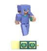 Poza cu MINECRAFT CRAFT A BLOCK FIGURINA STRONGHOLD STEVE 8CM