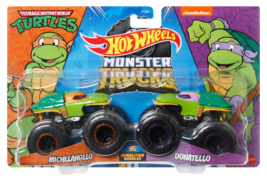 Poza cu MONSTER TRUCK SET 2 MASINI SCARA 1 LA 64 MICHELANGELO SI DONATELLO