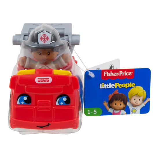 Poza cu FISHER PRICE LITTLE PEOPLE VEHICUL MASINA DE POMPIERI 10CM