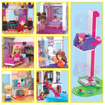 Poza cu BARBIE MEGA BLOKS SET DE JOACA DREAMHOUSE BARBIE COLOR REVEAL