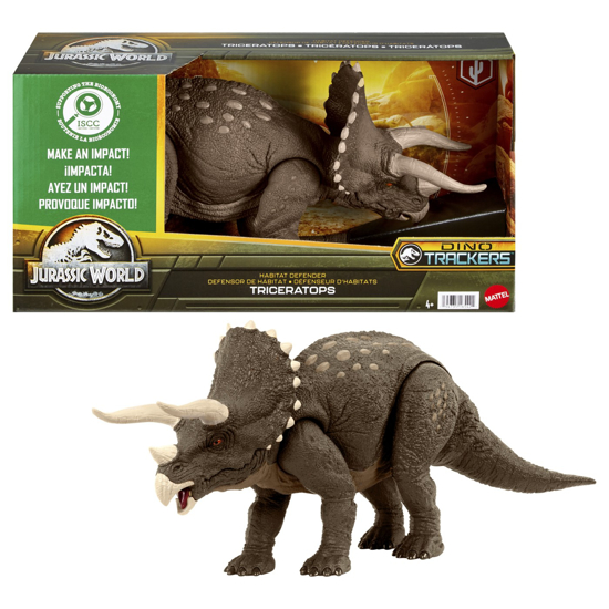 Poza cu JURASSIC WORLD DINO TRACKERS HABITAT DEFENDER TRICERAPTOR