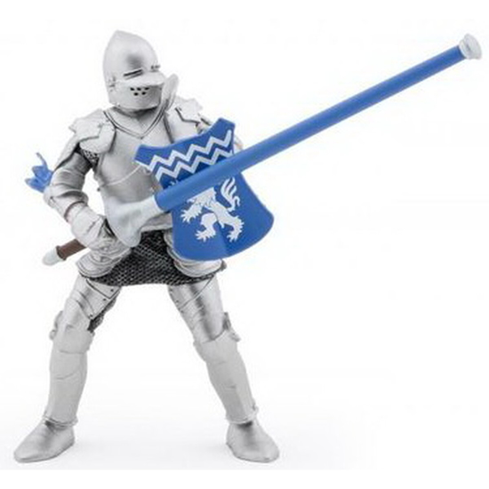 Poza cu PAPO FIGURINA CAVALER CU SULITA SI SCUT ALBASTRU