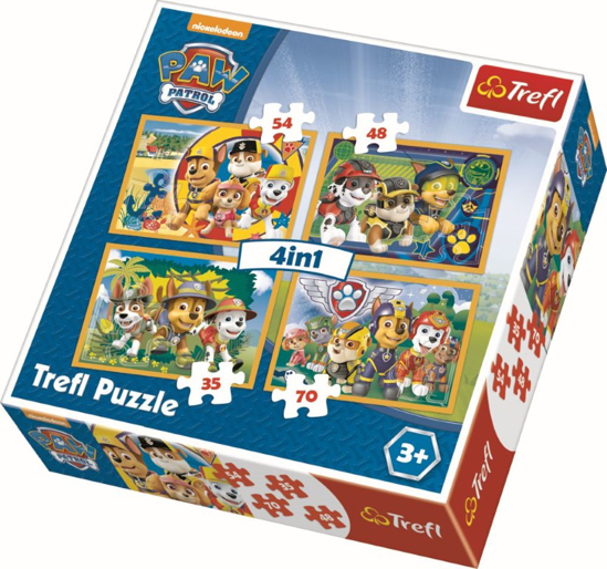 Poza cu PUZZLE TREFL 4IN1 INTOTDEAUNA LA TIMP