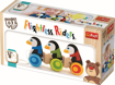 Poza cu 3 PINGUINI DIN LEMN CU ROTI SI SNUR