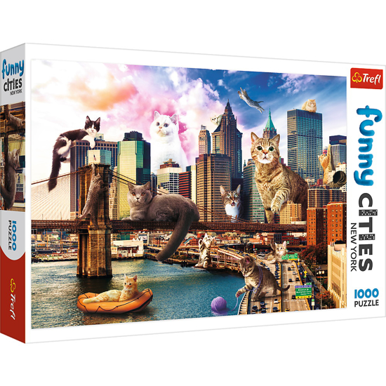 Poza cu PUZZLE TREFL 1000 PISICUTE LA NEW YORK