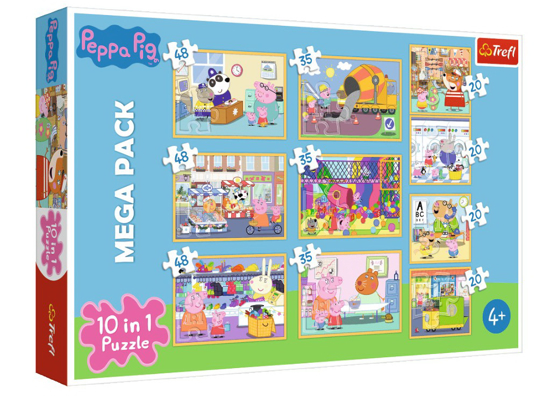 Poza cu PUZZLE TREFL 10IN1 PURCELUSA PEPPA PIG CU PRIETENII