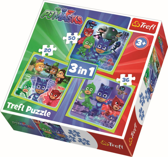 Poza cu PUZZLE TREFL 3IN1 PREGATITI DE ACTIUNE