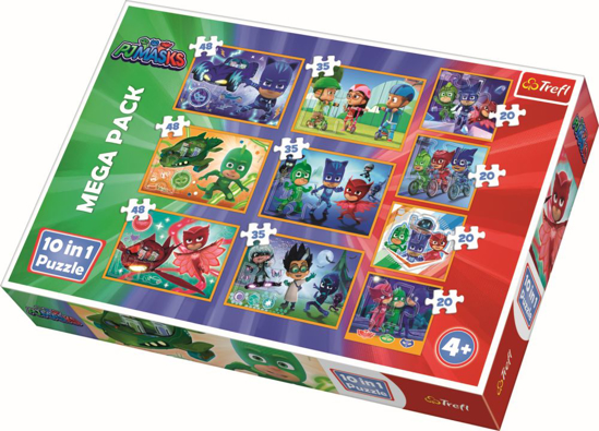 Poza cu PUZZLE TREFL 10IN1 CURAJOSII EROI IN PIJAMALE