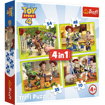 Poza cu PUZZLE TREFL 4IN1 EROII TOYSTORY4 IN ACTIUNE