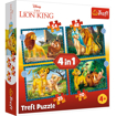 Poza cu PUZZLE TREFL 4IN1 LION KING - AVENTURILE LUI SIMBA