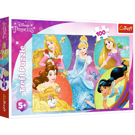 Poza cu PUZZLE TREFL 100 DISNEY PRINCESS - INTALNITI PRINȚESA DULCE