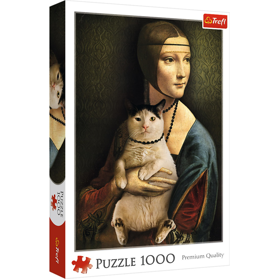 Poza cu PUZZLE 1000 DOAMNA CU PISICA
