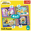 Poza cu PUZZLE TREFL 4IN1 IN LUMEA MINIONILOR