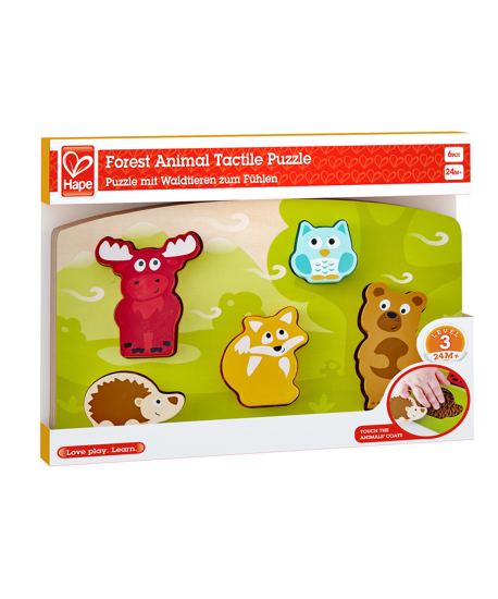 Poza cu HAPE PUZLLE TACTIL -  ANIMALELE DIN PADURE