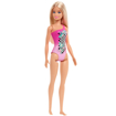 Poza cu PAPUSA BARBIE BLONDA CU COSTUM DE BAIE ROZ