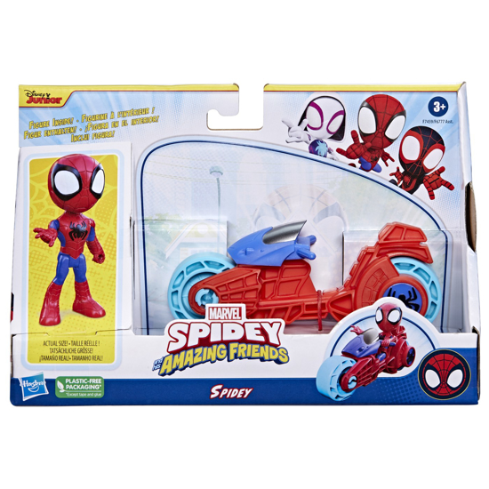 Poza cu SPIDEY PRIETENII EXTRAORDINARI SET MOTOCICLETA SI FIGURINA SPIDEY 10CM
