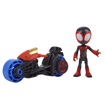 Poza cu SPIDEY PRIETENII EXTRAORDINARI SET MOTOCICLETA SI FIGURINA MILES MORALES SPIDER MAN 10CM