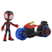 Poza cu SPIDEY PRIETENII EXTRAORDINARI SET MOTOCICLETA SI FIGURINA MILES MORALES SPIDER MAN 10CM