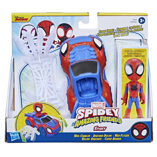 Poza cu SPIDEY PRIETENII EXTRAORDINARI SET MASINUTA SI FIGURINA SI ACCESORIU SPIDEY