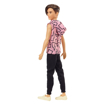 Poza cu BARBIE PAPUSA BAIAT FASHIONISTAS CU MAIOU CU IMPRIMEU CU FULGERE