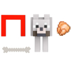 Poza cu MINECRAFT CRAFT A BLOCK FIGURINA TAMED WOLF 8CM