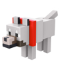 Poza cu MINECRAFT CRAFT A BLOCK FIGURINA TAMED WOLF 8CM