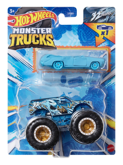Poza cu HOT WHEELS MONSTER TRUCK SI MASINUTA METALICA 32 DEGREES