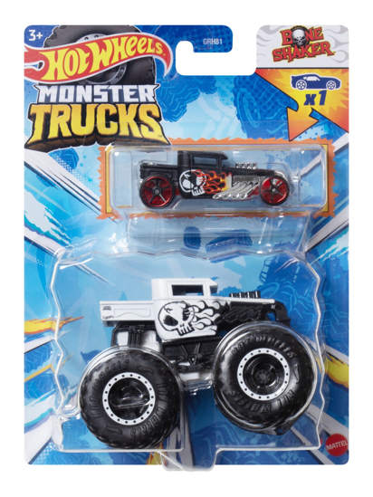 Poza cu HOT WHEELS MONSTER TRUCK SI MASINUTA METALICA BONE SHAKER