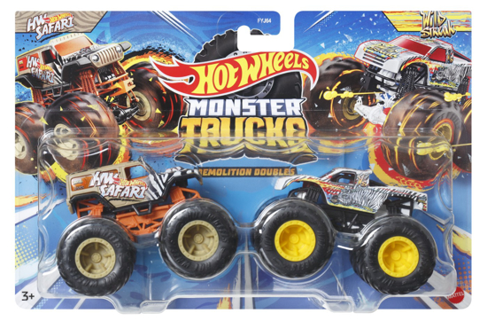 Poza cu HOT WHEELS MONSTER TRUCK SET 2 MASINI SCARA 1 LA 64 HW SAFARI SI WILD STREAK