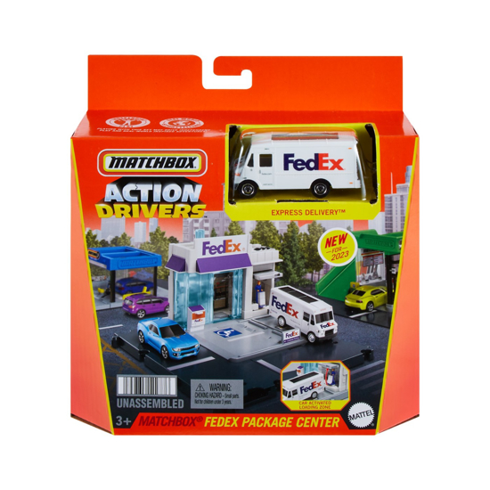 Poza cu MATCHBOX SET ACTION DRIVERS CENTRUL DE COLETE FEDEX