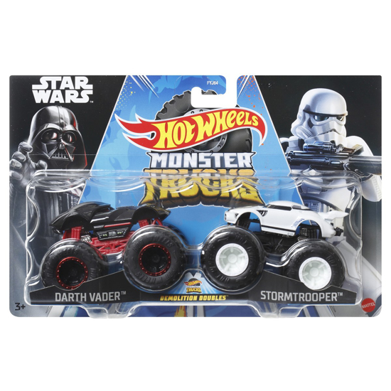 Poza cu HOT WHEELS MONSTER TRUCK SET 2 MASINI SCARA 1 LA 64 DARTH VADER SI STORMTROOPER