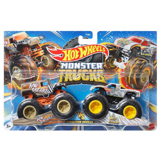 Poza cu HOT WHEELS MONSTER TRUCK SET 2 MASINI SCARA 1 LA 64 HW SAFARI SI WILD STREAK