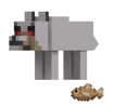 Poza cu MINECRAFT CRAFT A BLOCK FIGURINA STRONGHOLD HOSTILE WOLF 8CM