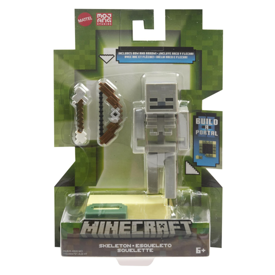 Poza cu MINECRAFT CRAFT A BLOCK FIGURINA STRONGHOLD SKELETON 8CM