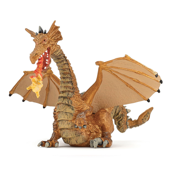 Poza cu PAPO FIGURINA DRAGON AURIU INARIPAT CU FLACARA