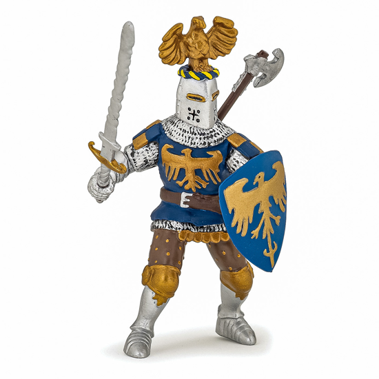 Poza cu PAPO FIGURINA CAVALER ALBASTRU CU CREASTA
