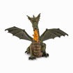 Poza cu PAPO FIGURINA DRAGON VERDE INARIPAT CU FLACARA