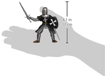 Poza cu PAPO FIGURINA CAVALER HOSPITALLER CU SABIE