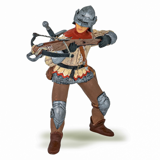 Poza cu PAPO FIGURINA CAVALER CU ARBALETA ROSU